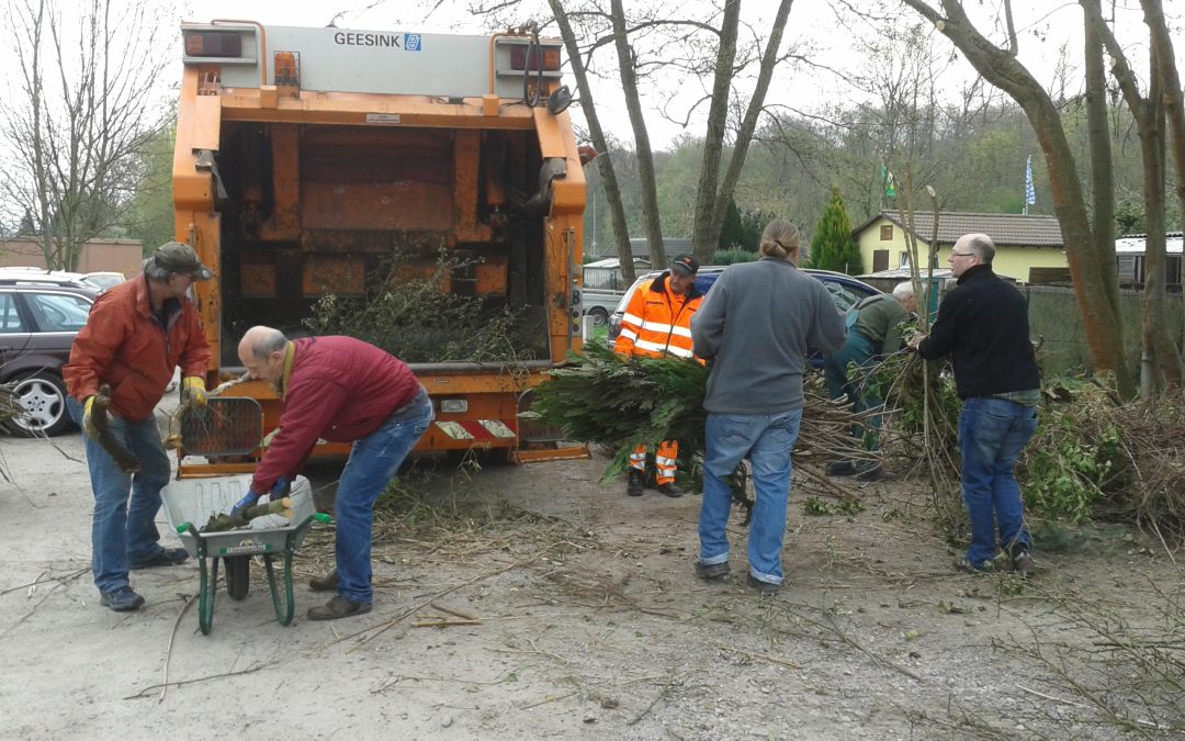 Abfuhr von Baum- und Strauchschnitt in den Anlagen